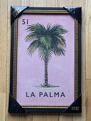 SAPNA SHAH LA PALMA WALL ART 12”x18” LOTERIA #51 LOTTERY PRINT PALM TREE DECOR