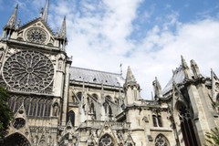 Notre Dame Rose Window Cathedral in Paris France Photo Art Print Poster 18×12