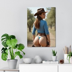 FANTASY COW GIRL POSTER 24X36 WALL ART PRINT WATERPROOF CANVAS