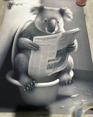 Bathroom Humor Canvas Print 11.8 x 15.7