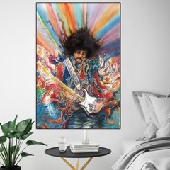 Jimi Hendrix graffiti Canvas Wall Art Pop Artist Picture Painting Home Decor