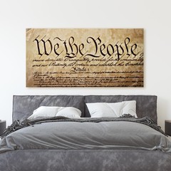 We The People – United States Constitution USA History Canvas Wall Art Print