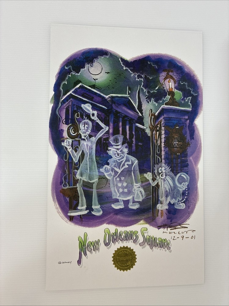 The Haunted Mansion at New Orleans Square 17 x 10.25″ Artist Meller 2001