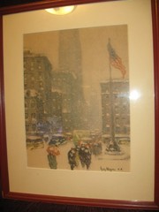 GUY WIGGINS: Winter in New York at MEDISON SQUARE – RARE BEAUTIFUL Art Print