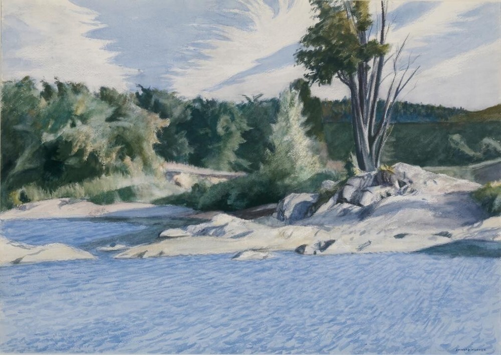White River at Sharon by Edward Hopper 1937 American Realism Landscape Art Print