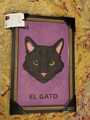 SAPNA SHAH EL GATO WALL ART CAT 12”x18” LOTERIA #56 LOTTERY PRINT MEXICAN DECOR
