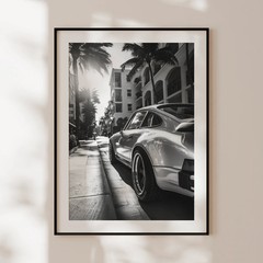 Vintage Porsche 911 Poster – Classic Car Wall Art Decor