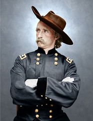 General George Custer Color Tinted photo Civil War 05340