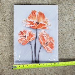 Derkymo 3-Panel Elegant Orange Poppy Canvas Wall Art Set – 12×16- 0388-S1