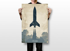 4th of July 1776-2026 – Retro Space Rocket Launch Moment Decor – POSTER 20″x30″