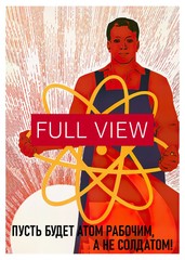 Soviet nuclear science, USSR, 1960 — Soviet retro poster, propaganda poster