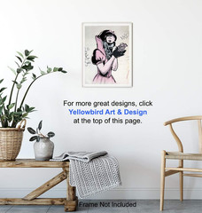 Banksy Poster – 8X10 Funny Gangster Snow White Hand Grenade – Urban Graffiti Wal