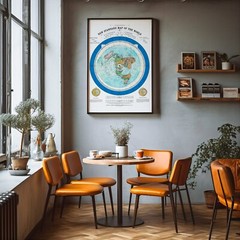 1892 Flat Earth Map – Alexander Gleason Gleason’s New Standard Map of the World