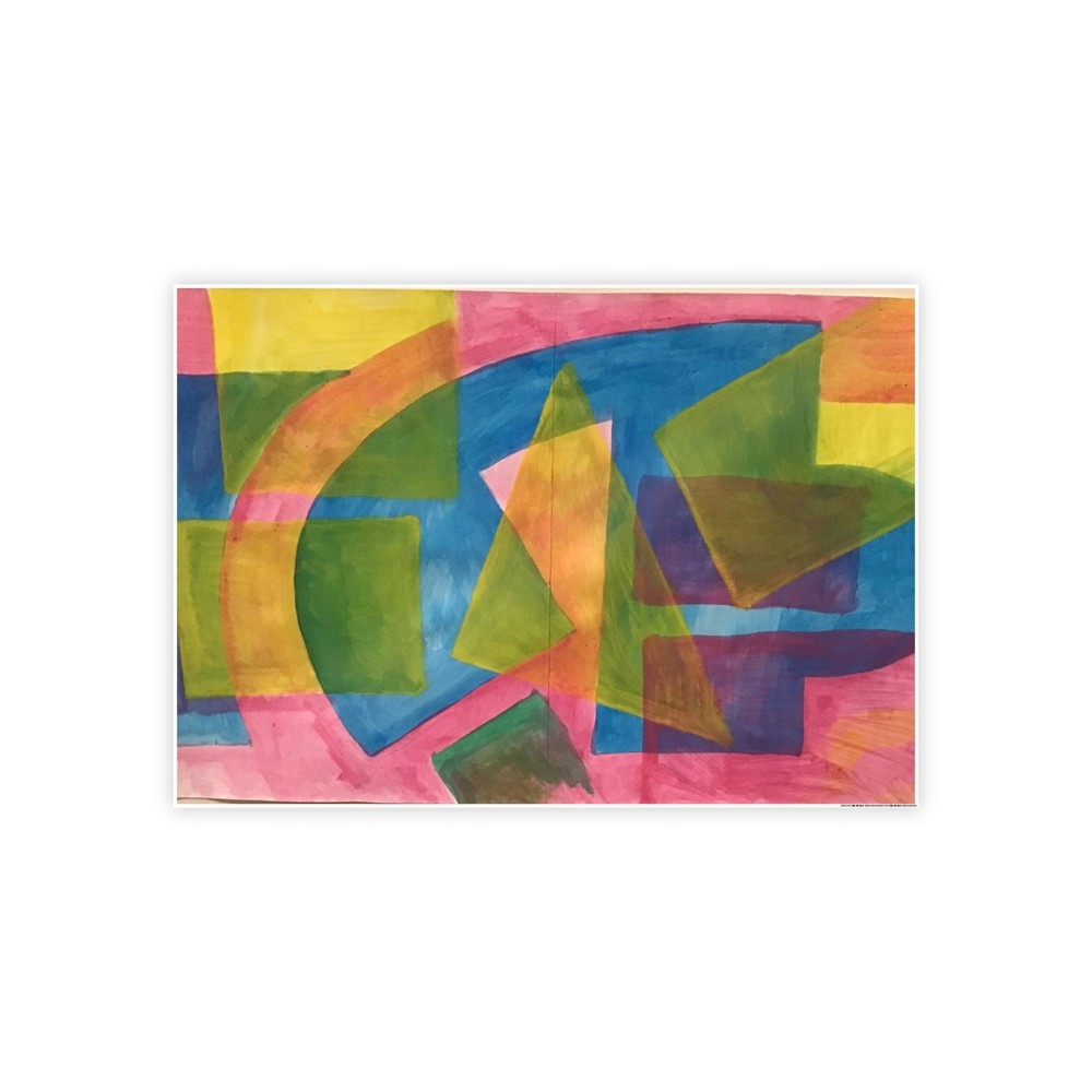 Abstract Geometric Color Blocks poster | Gloss Posters original small no. 155