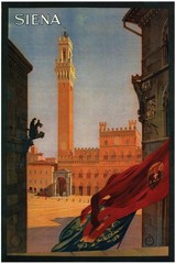 Siena Italy Town Square Vintage Travel Cool Wall Art Print Poster 16×24