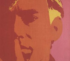 ANDY WARHOL Self Portrait-Orange 26″ x 26″ Poster 2000 Pop Art Pink, Yellow, Bro