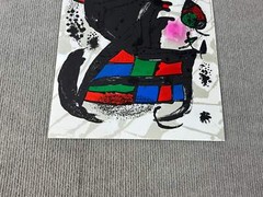 JOAN MIRO Litografia original V 13″ x 9.75″ Lithograph 1975 Surrealism Multicolo