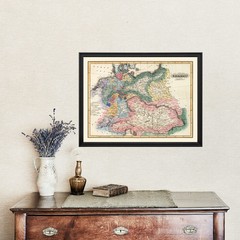 Old Map of Germany 1823 – Vintage Germany Art Wall Decor