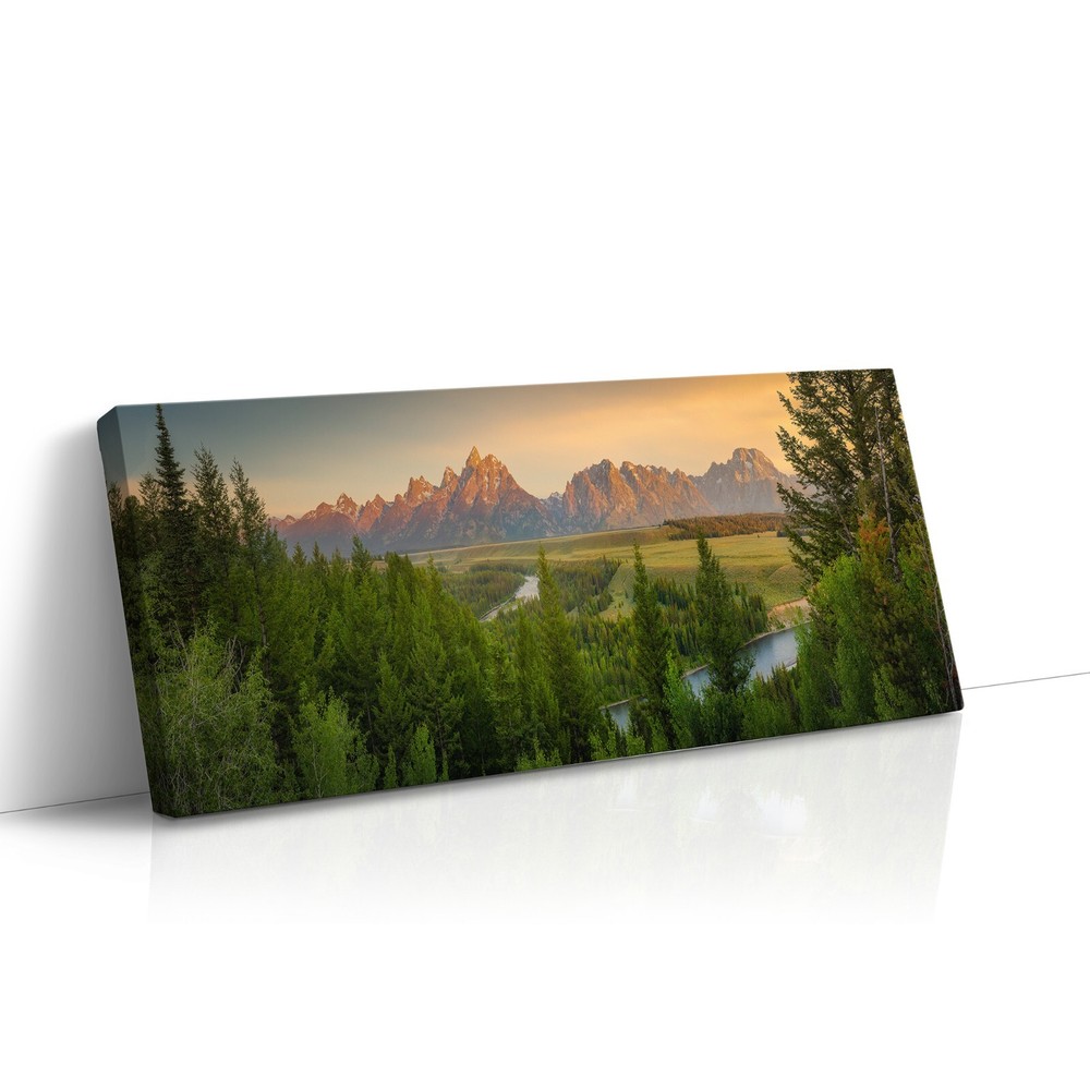 Grand Teton Mountain Photo Rustic Wall Art, Wyoming National Park Country Décor