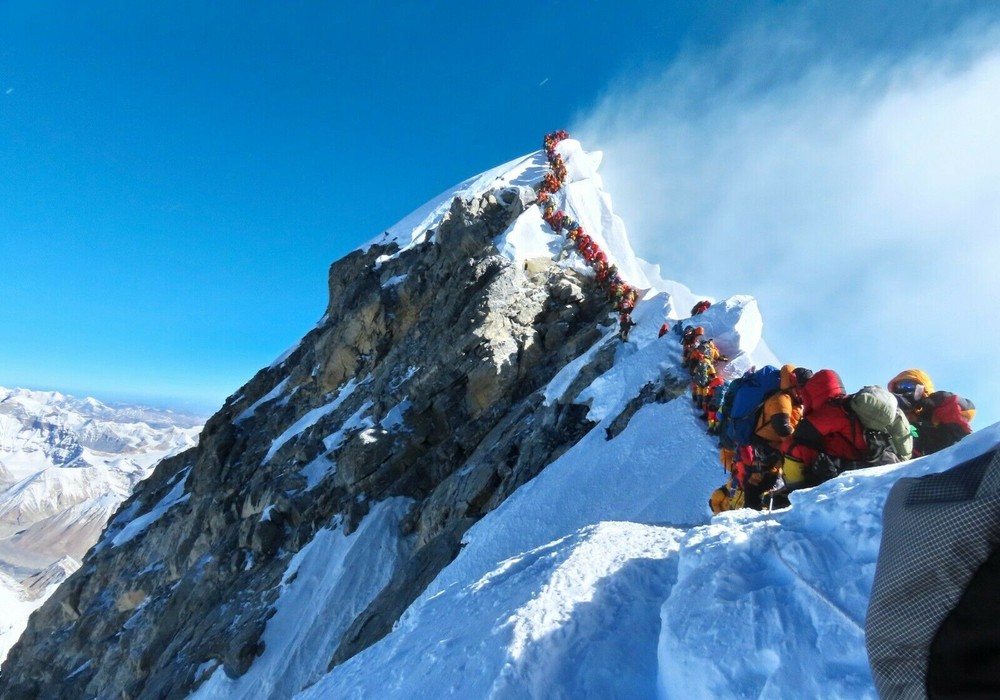 Mount Everest Wall Print Photo Poster China Nepal Tibet Climbers