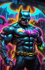 BATMAN Wall Vinyl Decal Vibrant Color Graphic (Removable Adhesive Backing)