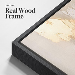 Large Framed Neutral Abstract Art – 2 Piece Canvas Prints for Home Decor