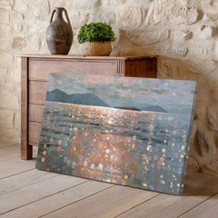 Abstract Sea Landscape Canvas Wall Art Modern Coastal Painting Ocean View Decor