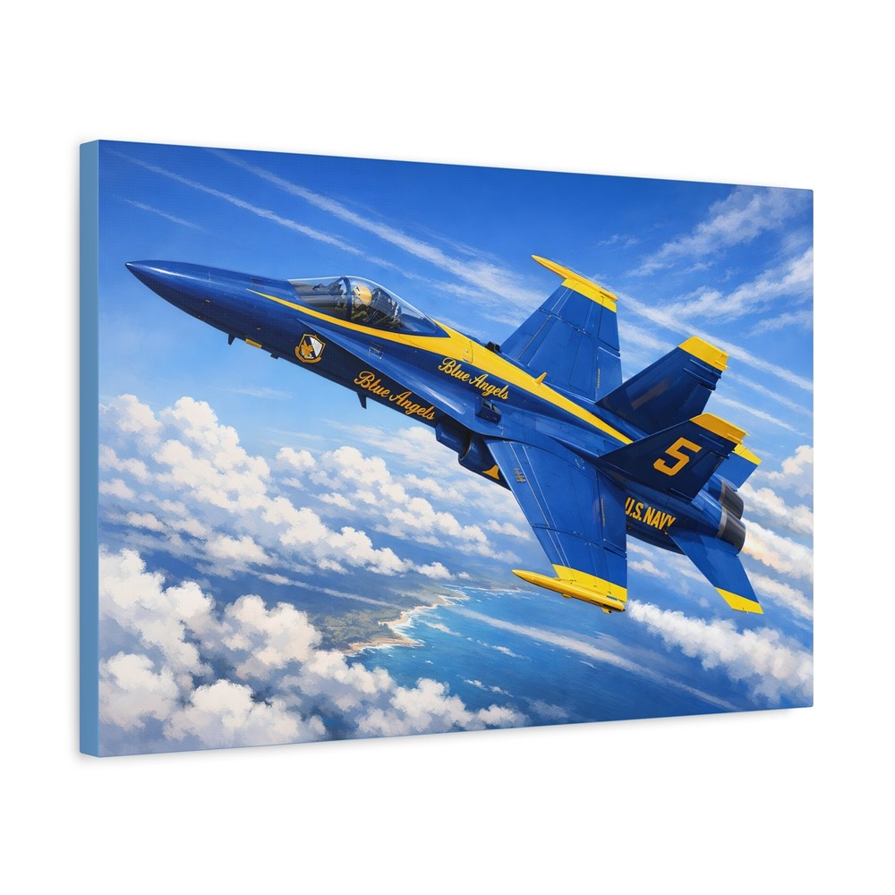 Blue Angels Jet Canvas Print | 24″ x 16″ Wall Art | Office Decor | Ready to Hang