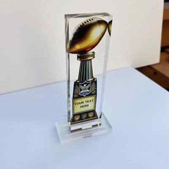 Custom Fantasy Football Trophy – Personalized League Champion Acrylic Award Gift