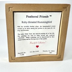 Framed Bird Prints Kathy Seek Ruby Throat Hummingbird Cardinal 1994 Set of 2