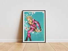 JoJo Part 5 Golden Wind Poster | Giorno Giovanna Print | Anime Wall Art