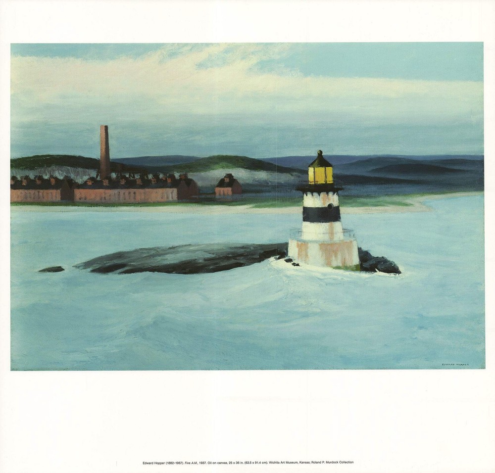 EDWARD HOPPER Five A.M. 16.75″ x 17.75″ Offset Lithograph 2010 Realism