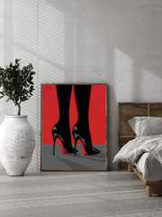 High Heels Wall Art – Digital Download | Fashion Illustration Print | Modern
