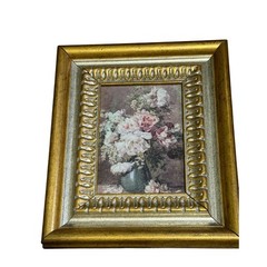 Crystal Art Gallery Floral Rose Art Prints Set of 2 Gold Silver Ornate Frames