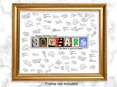 80 Years Old Guestbook Sign, 80 Years Guestbook Print, 80th Birthday Guest Book