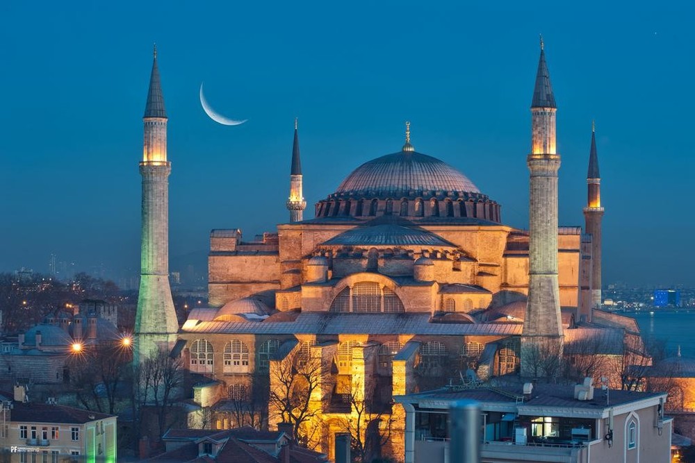 Hagia Sophia Istanbul Turkey Islamic Mosque Muslim Turkish Building Poster 36×24