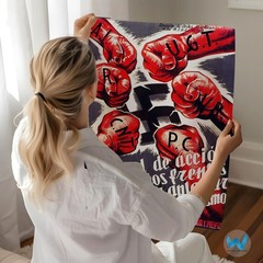 Vintage political wall art, bold graphic design print, graphic design poster