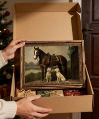 Vintage Gold Framed Wall Art, Vintage Equestrian Wall Art Decor Rustic Horse …