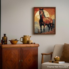 Horse Poster Art for Bedroom Horse Prints Wall Decor 11×14 Inches (Unframed)