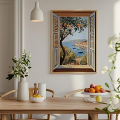 Henri Matisse Open Window Poster Fauvism Mediterranean Boats Coastal Wall Art