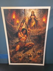BARBARIAN POSTER FANTASY ART 12X18 MATE CARDSTOCK 130 lb NEW CONAN TARZAN 8A
