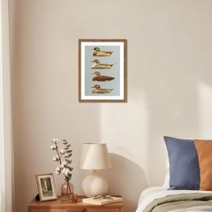 Vintage Framed Duck Wall Art, Rustic Farmhouse Hunting Canvas Wall Decor Pain…