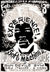 Jimi Hendrix Experience – Soft Machine – Sun Devils Gym – 1968 – Poster