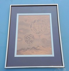Vintage Holo Optical Illusion Art Hot Air Balloon Foil by Manifestations Inc