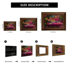 gold Framed Cheetah Lying On Pink Sofa Canvas Wall Art Eclectic Leopard Wall …