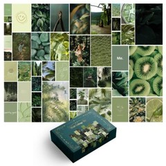 50 pcs Green Wall Collage Kit – Nature-Inspired Green Wall Decor