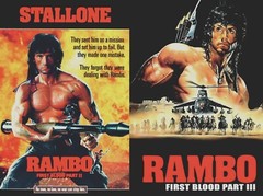 Huge Poster Rambo 2 & 3 Movie Poster Wall Decor Mancace Poster Decor