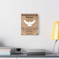 Confirmed in Christ 2 Peter 3:18 Bible Canvas Christian Wall Ar
