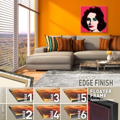 36W»x36H» LIZ 1964 by ANDY WARHOL – ELIZABETH TAYLOR CLEOPATRA CHOICES of CANVAS