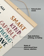 Positive Affirmation Wall Art Decor -I Am Kind I Am Strong 8.5×14 Inch,Inspir…